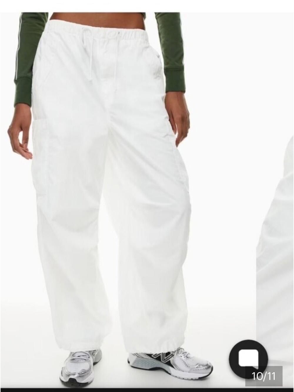 Aritzia "Stunt" Pants Bright White High rise Cargo TNA
